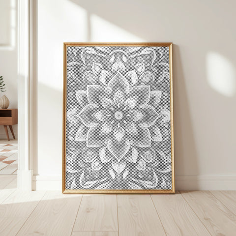 Blomstermandala | Mal Med Prikker
