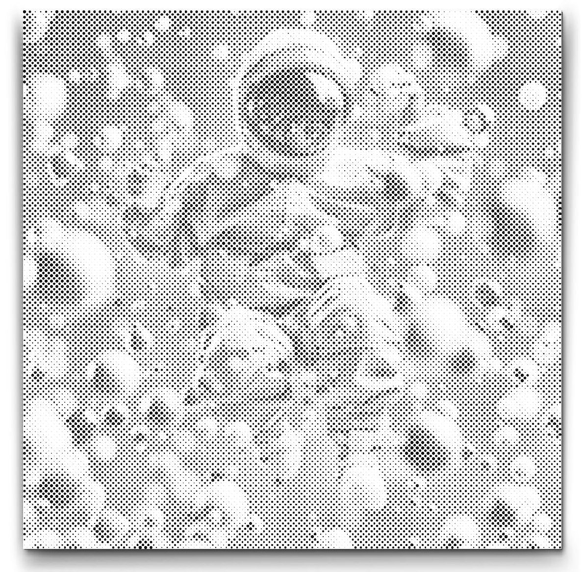 Abstract Astronaut | Dot Painting Kit som færdigt mal med prikker motiv