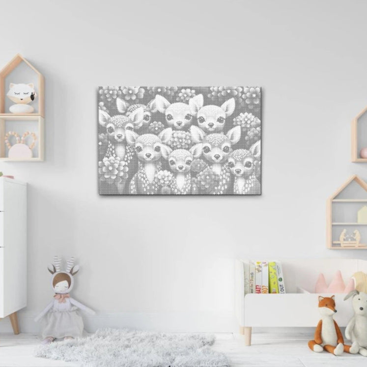 Stag Forest Edition | Dot Painting Kit som færdigt mal med prikker motiv