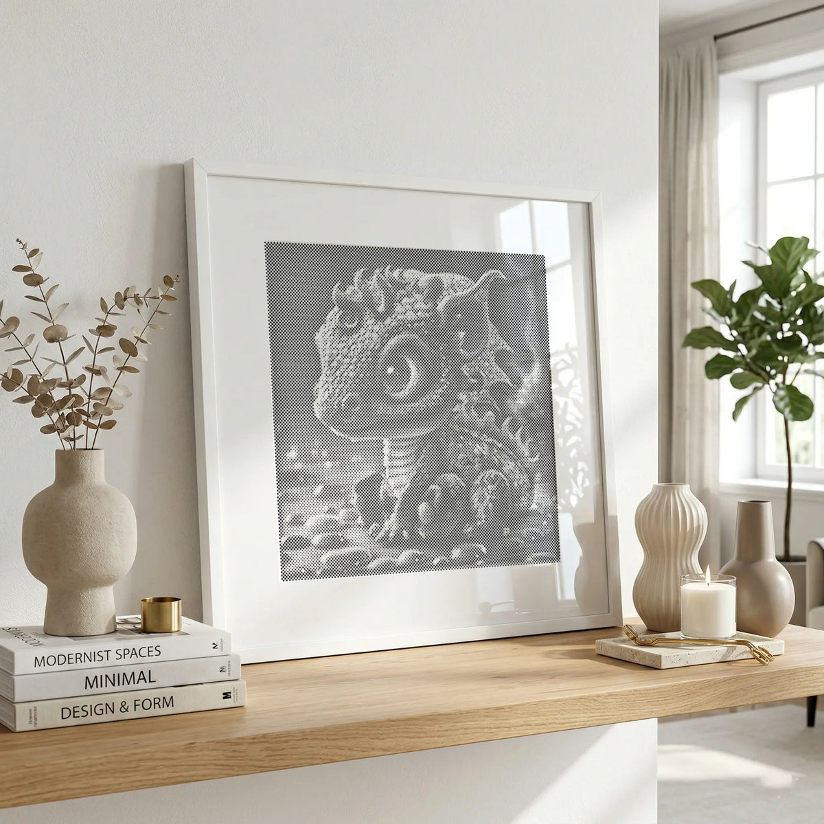 Baby Dragon | Dot Painting Kit som færdigt mal med prikker motiv