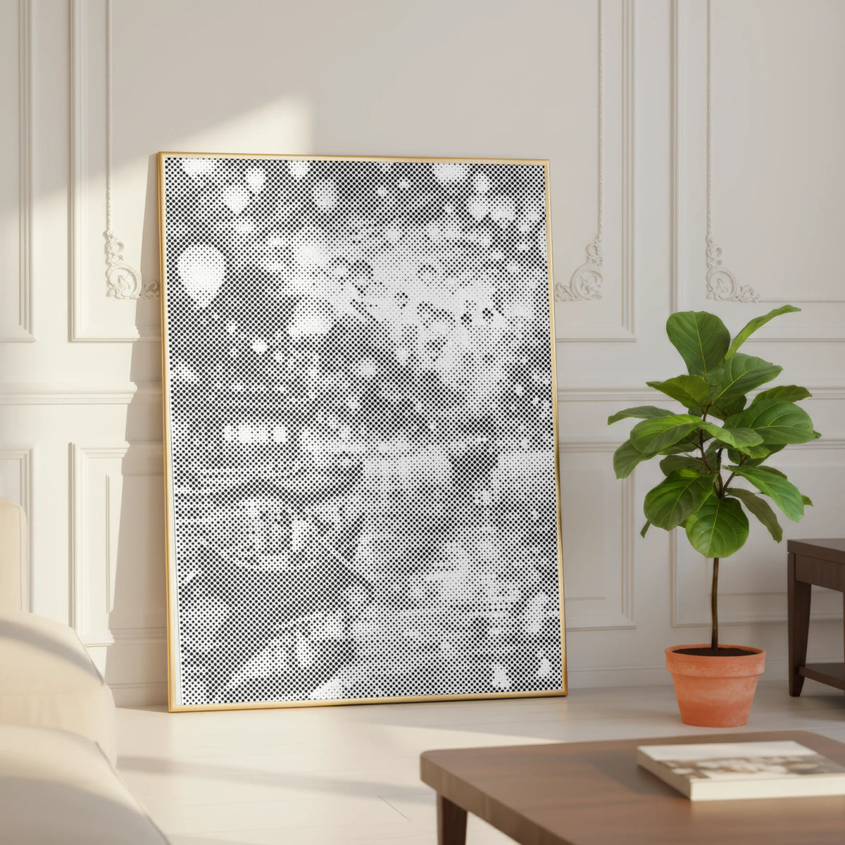 City Lights at Night | Dot Painting Kit som færdigt mal med prikker motiv