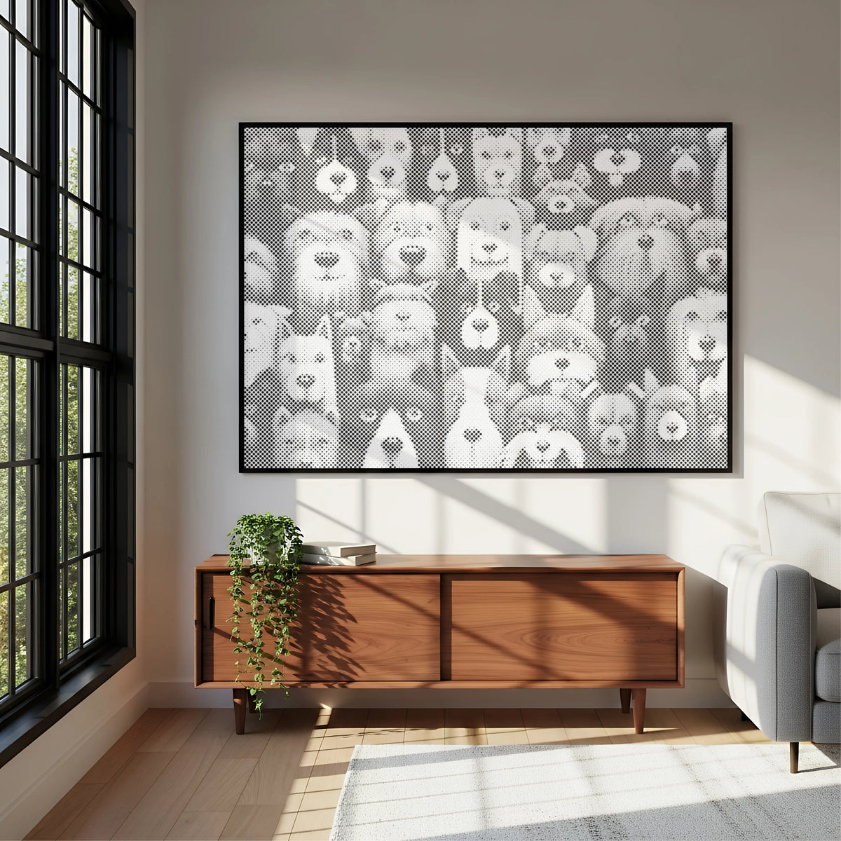 Dogs Dogs Dogs | Dot Painting Kit som færdigt mal med prikker motiv