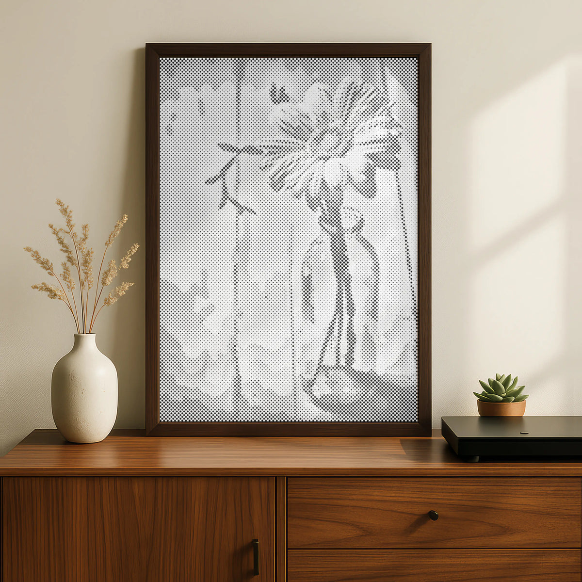 Flower in a Glass | Dot Painting Kit som færdigt mal med prikker motiv
