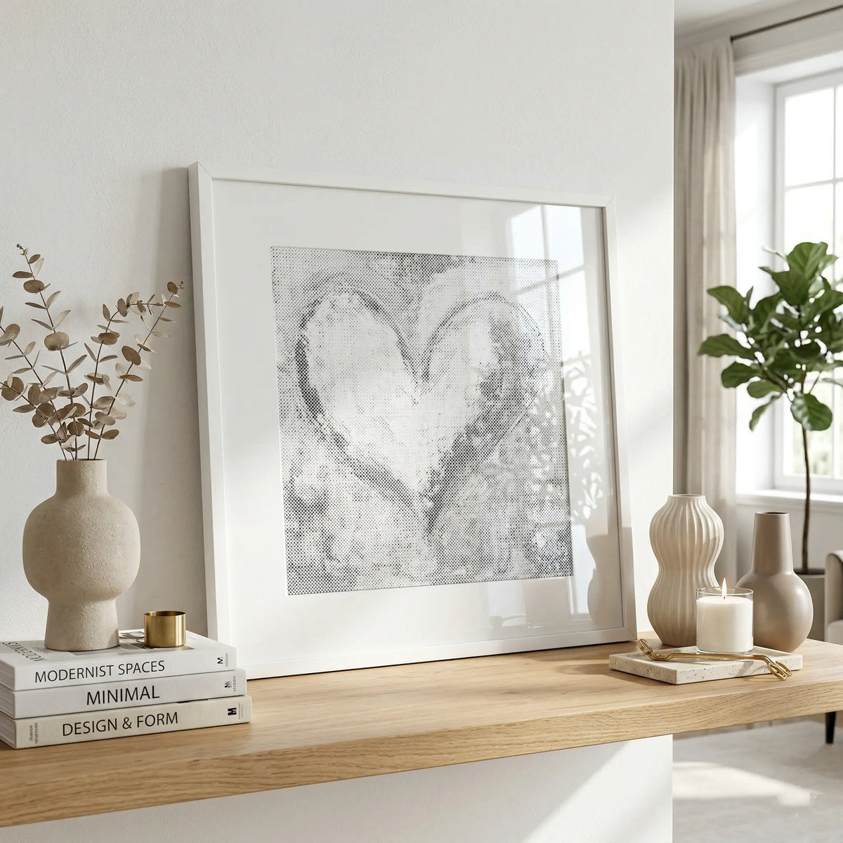 Heart of Dots | Dot Painting Kit som færdigt mal med prikker motiv
