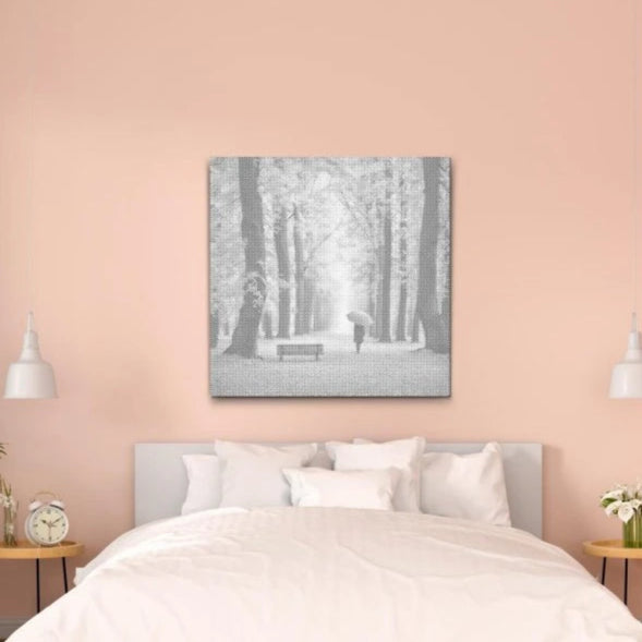 Autumn Forest | Dot Painting Kit som færdigt mal med prikker motiv