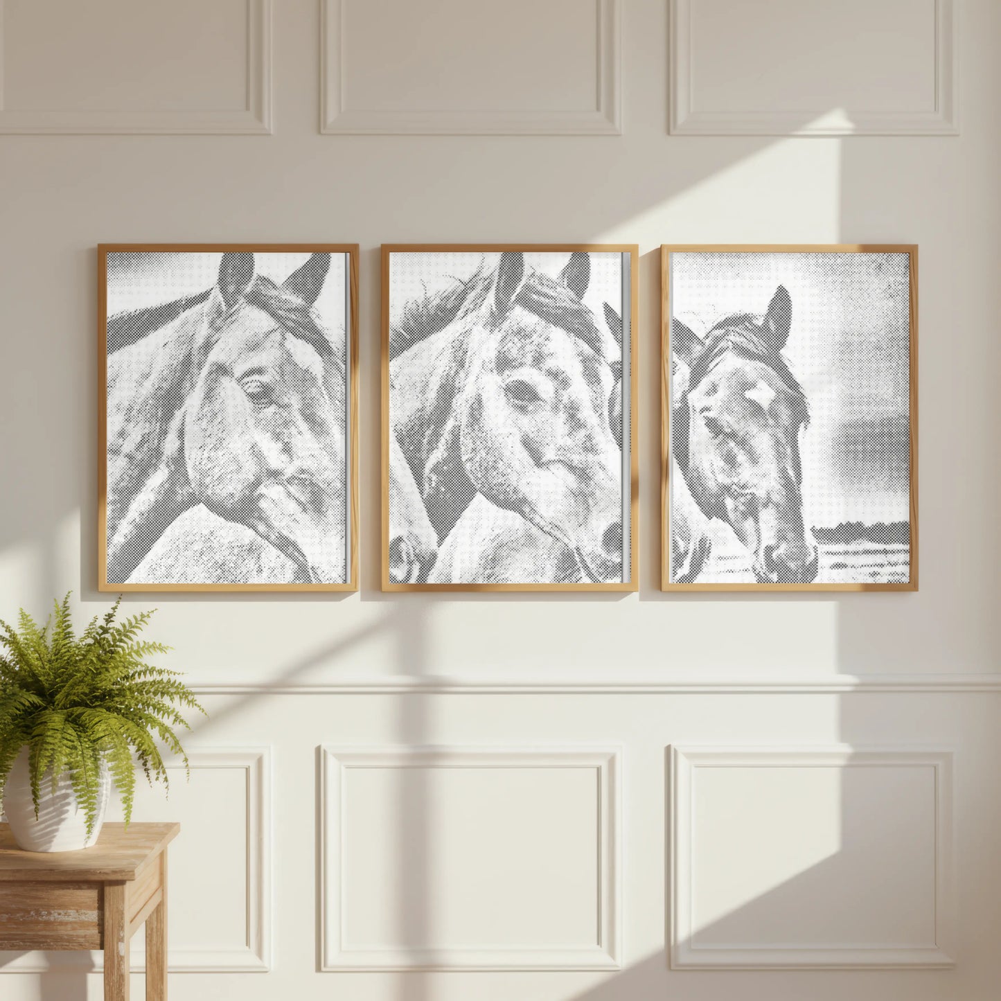 Hestevenner triptykon | Mal Med Prikker