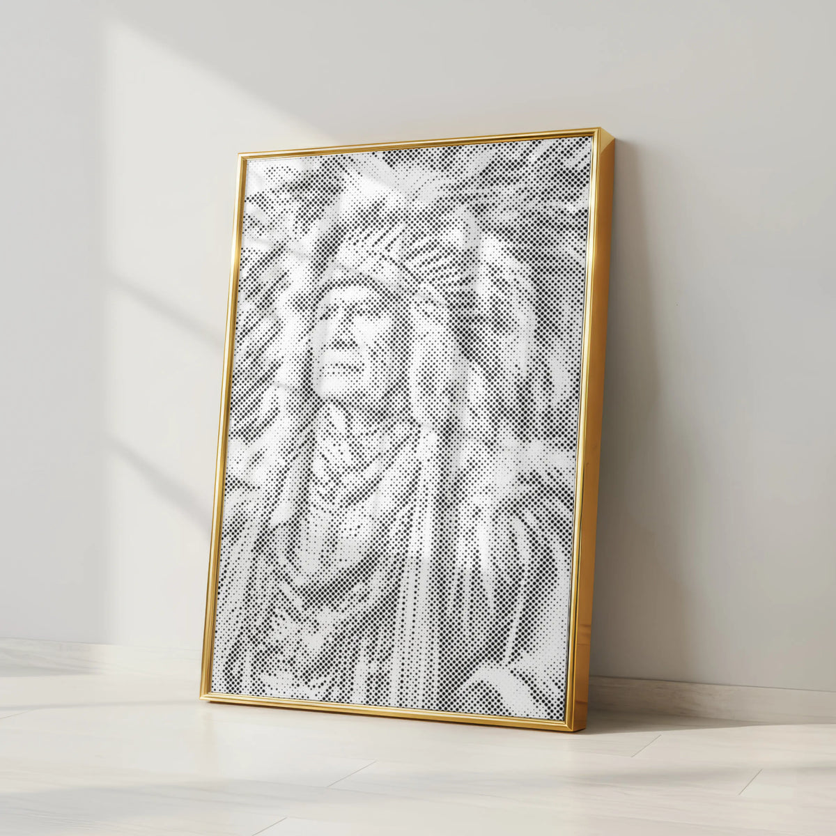 Native American Chief | Dot Painting Kit som færdigt mal med prikker motiv