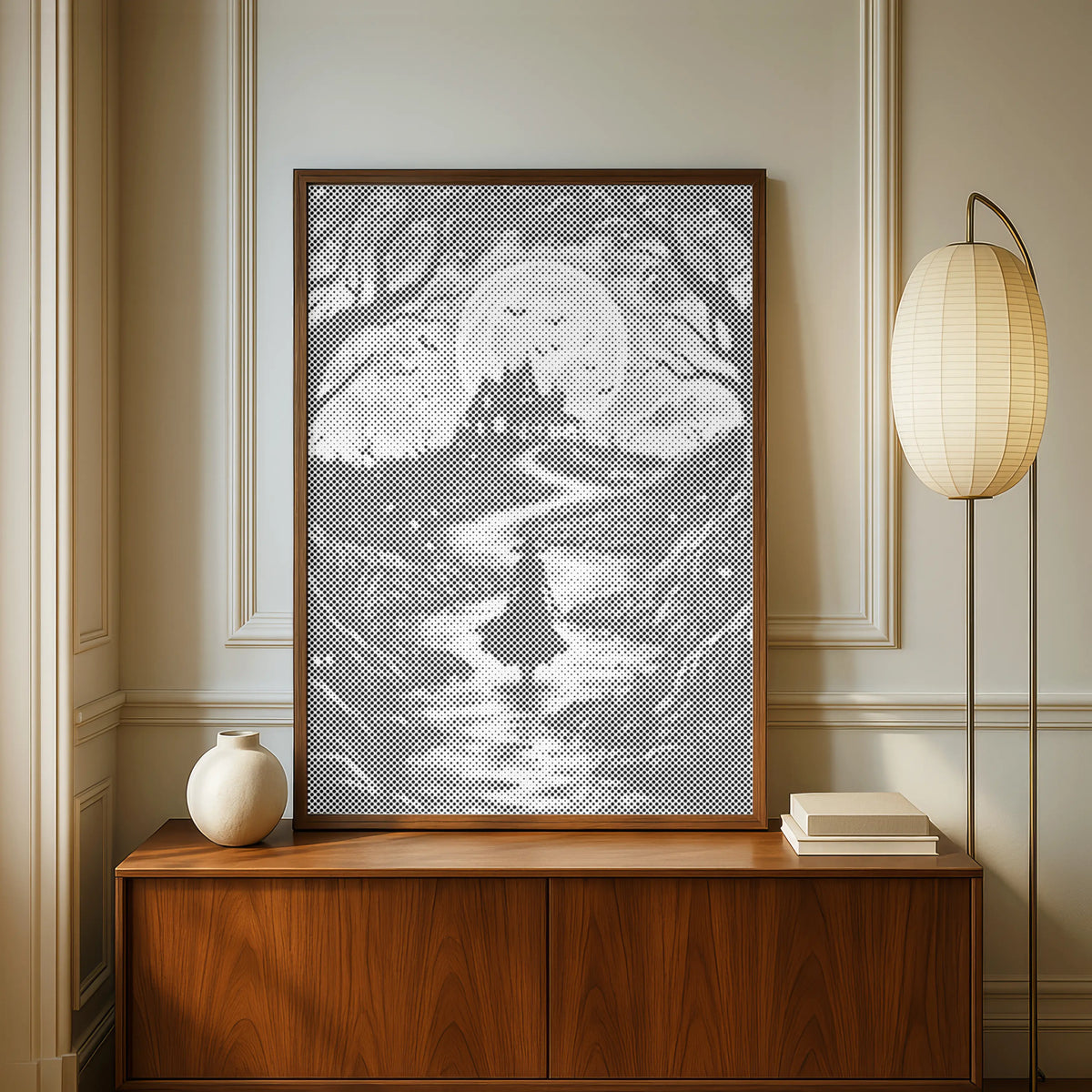 Path to Haunted House | Dot Painting Kit som færdigt mal med prikker motiv