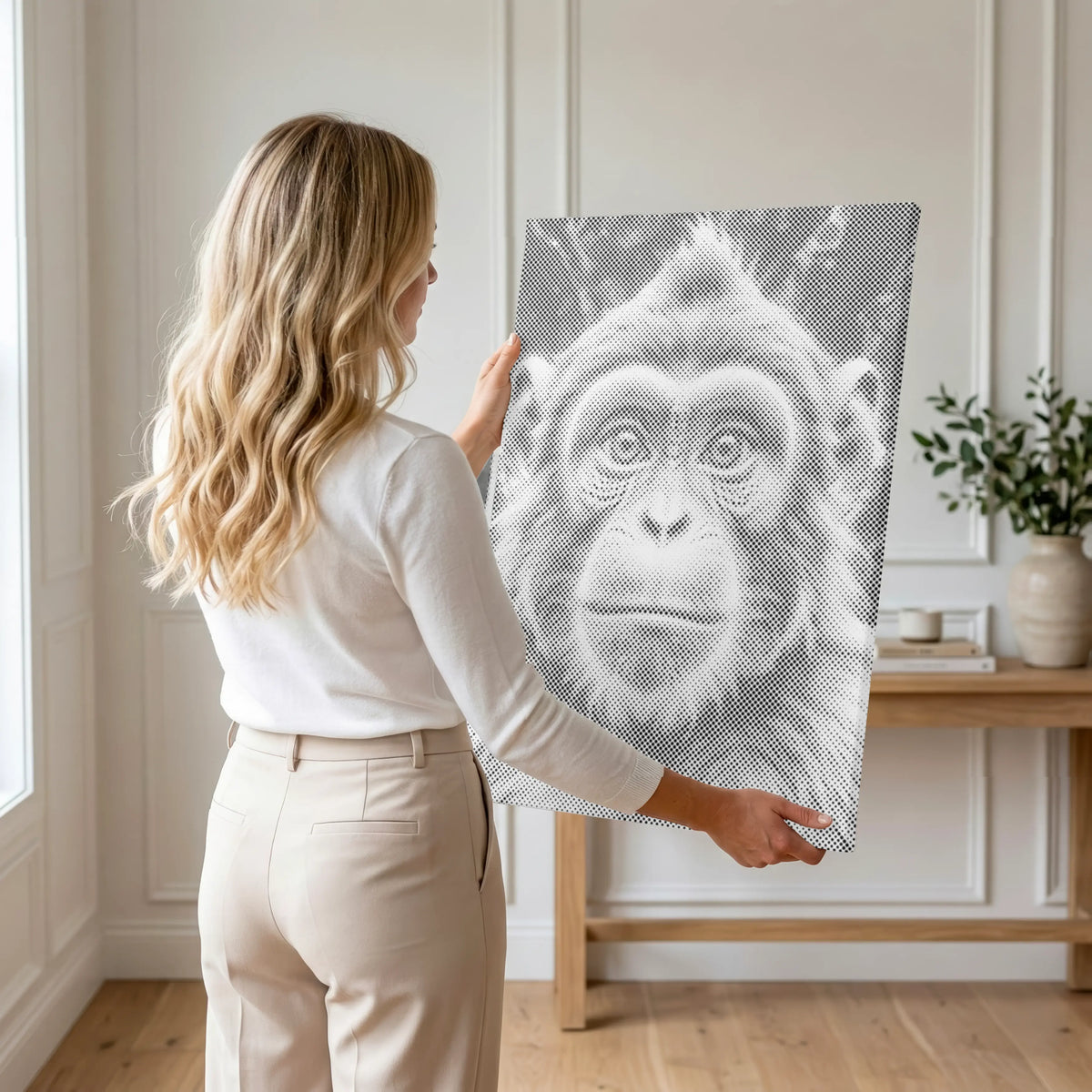 Primate Portrait | Dot Painting Kit som færdigt mal med prikker motiv