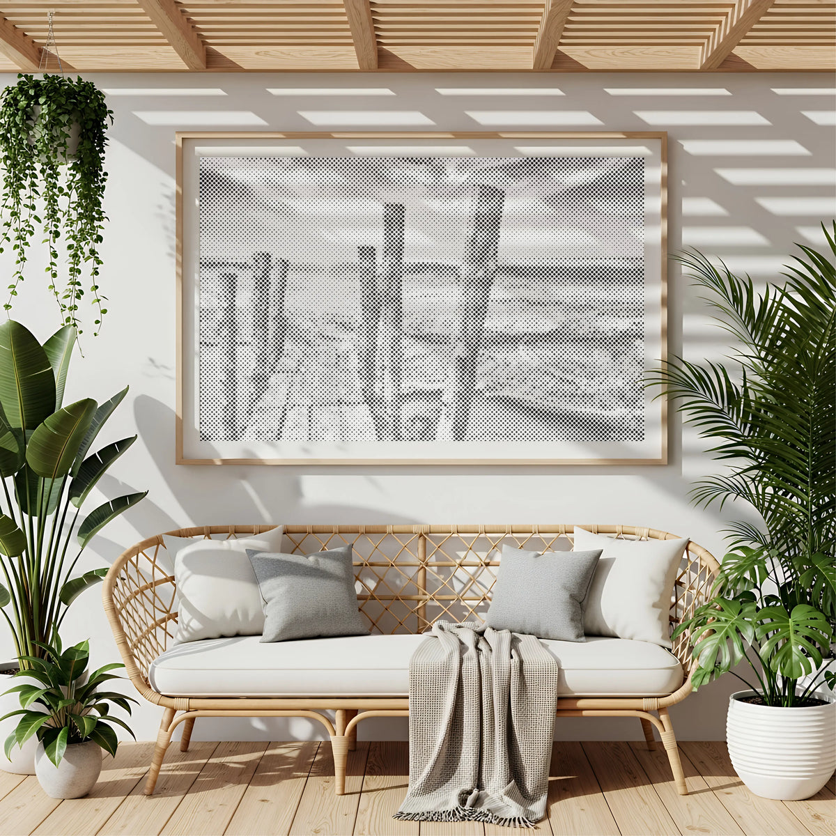Sunset on the Beach | Dot Painting Kit som færdigt mal med prikker motiv