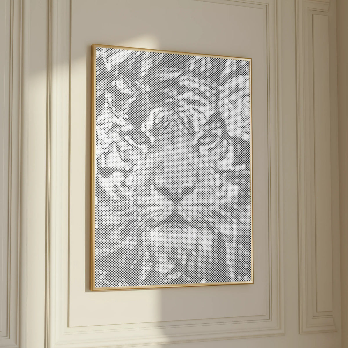 Tiger in the Jungle | Dot Painting Kit som færdigt mal med prikker motiv