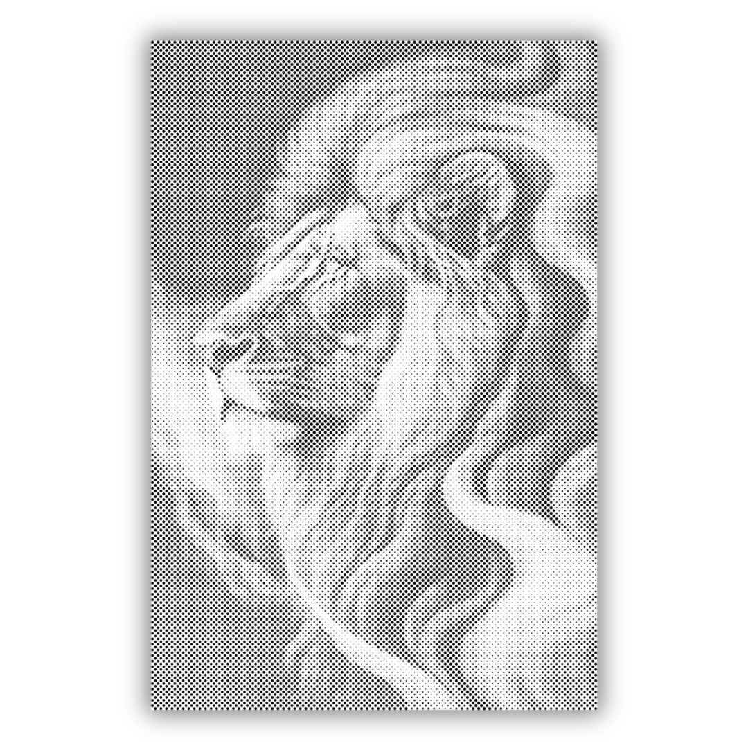 Majestic Lion | Dot Painting Kit som færdigt mal med prikker motiv
