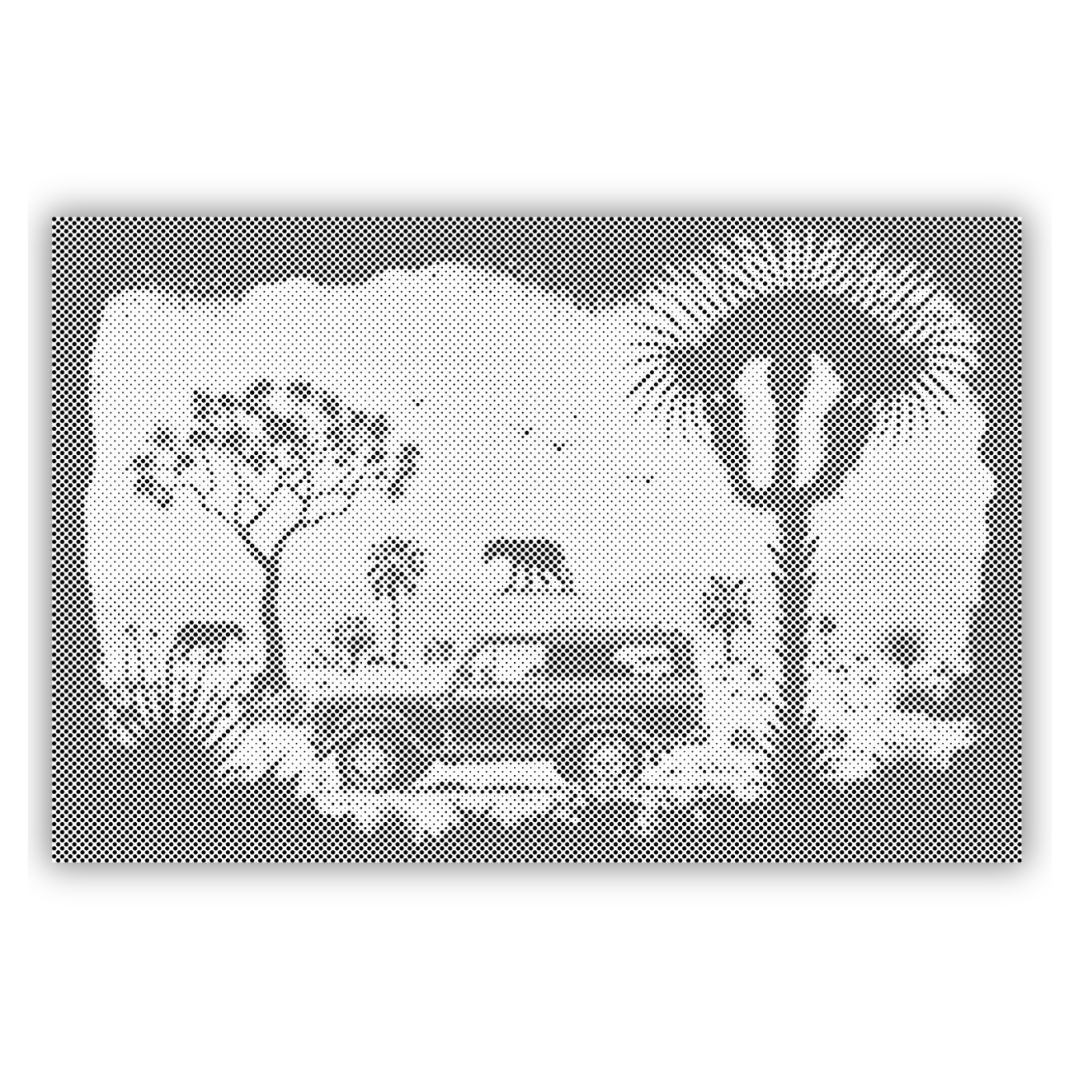 Adventure in the Wilderness | Dot Painting Kit som færdigt mal med prikker motiv