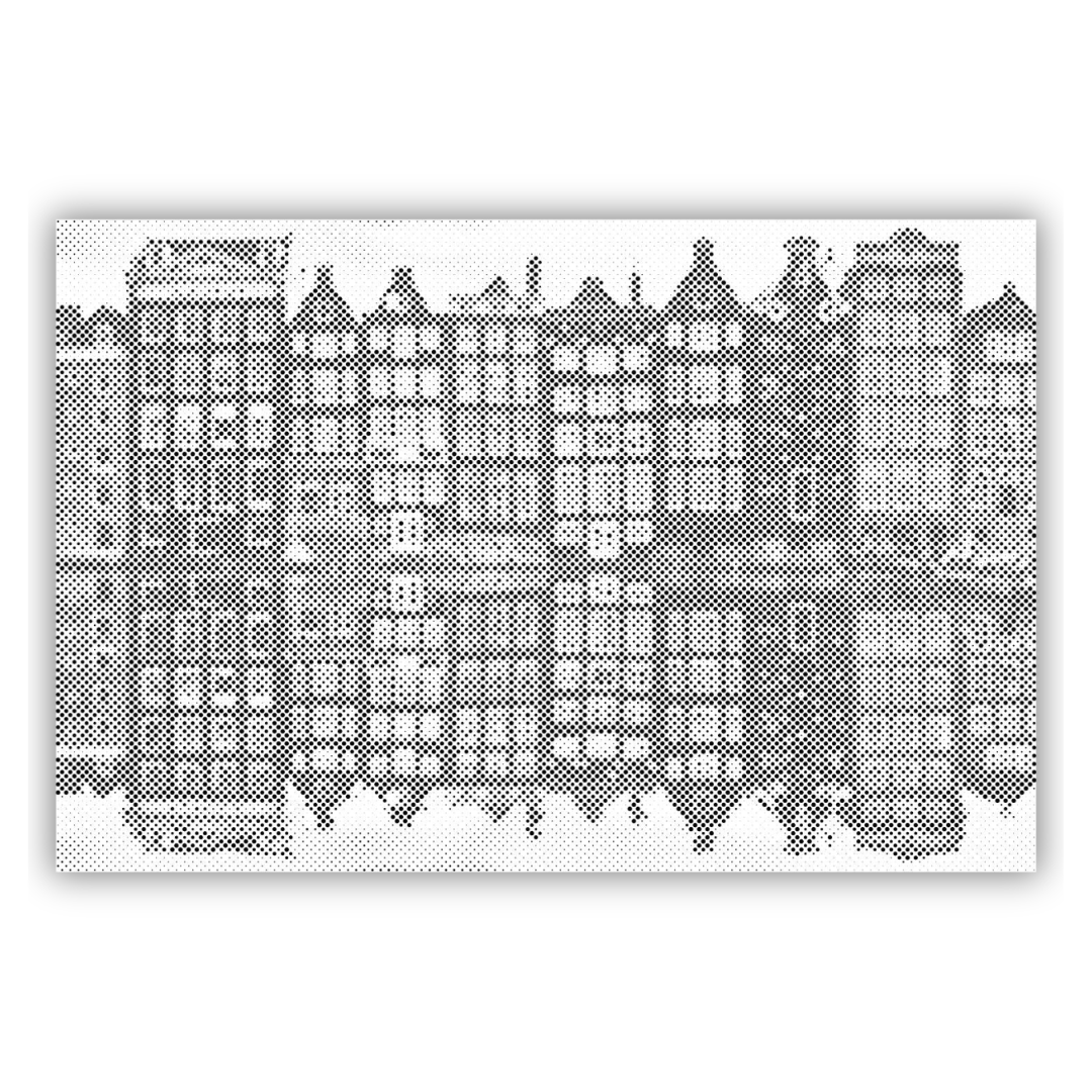 Amsterdam Houses | Dot Painting Kit som færdigt mal med prikker motiv