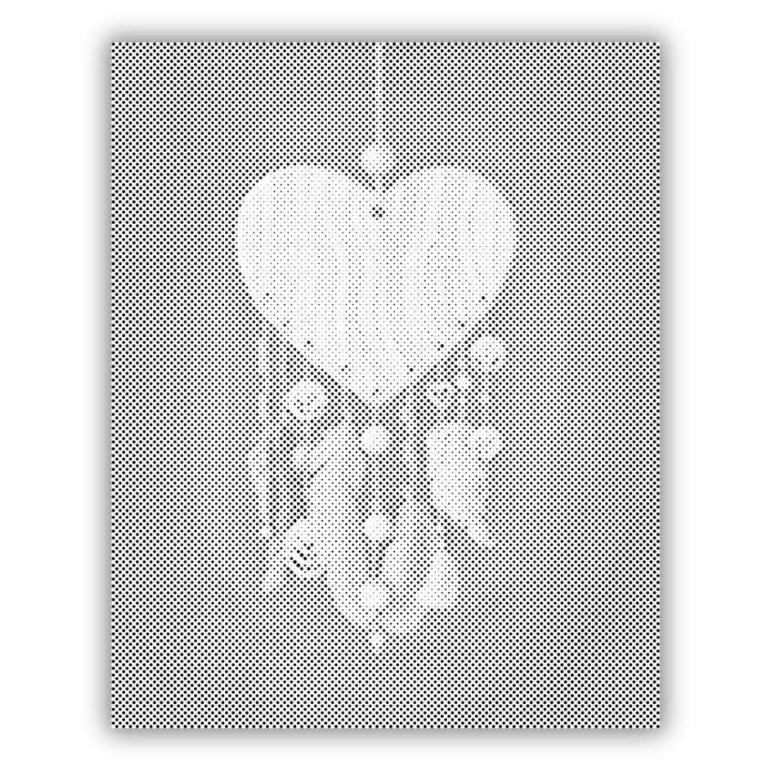 Heart Shaped Dreamcatcher | Dot Painting Kit som færdigt mal med prikker motiv