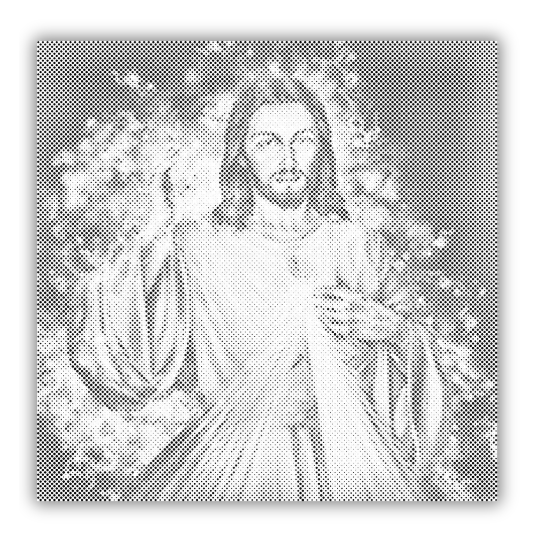 Jesus: The Sequel | Dot Painting Kit som færdigt mal med prikker motiv