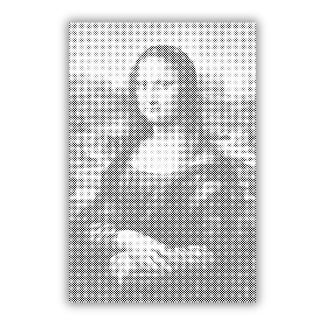 Mona Lisa by Leonardo da Vinci | Dot Painting Kit som færdigt mal med prikker motiv