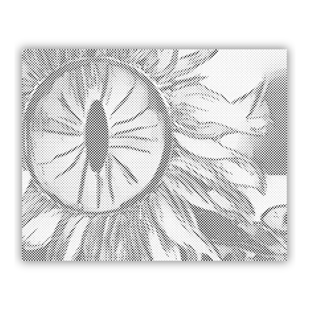 Sunflower Eye | Dot Painting Kit som færdigt mal med prikker motiv