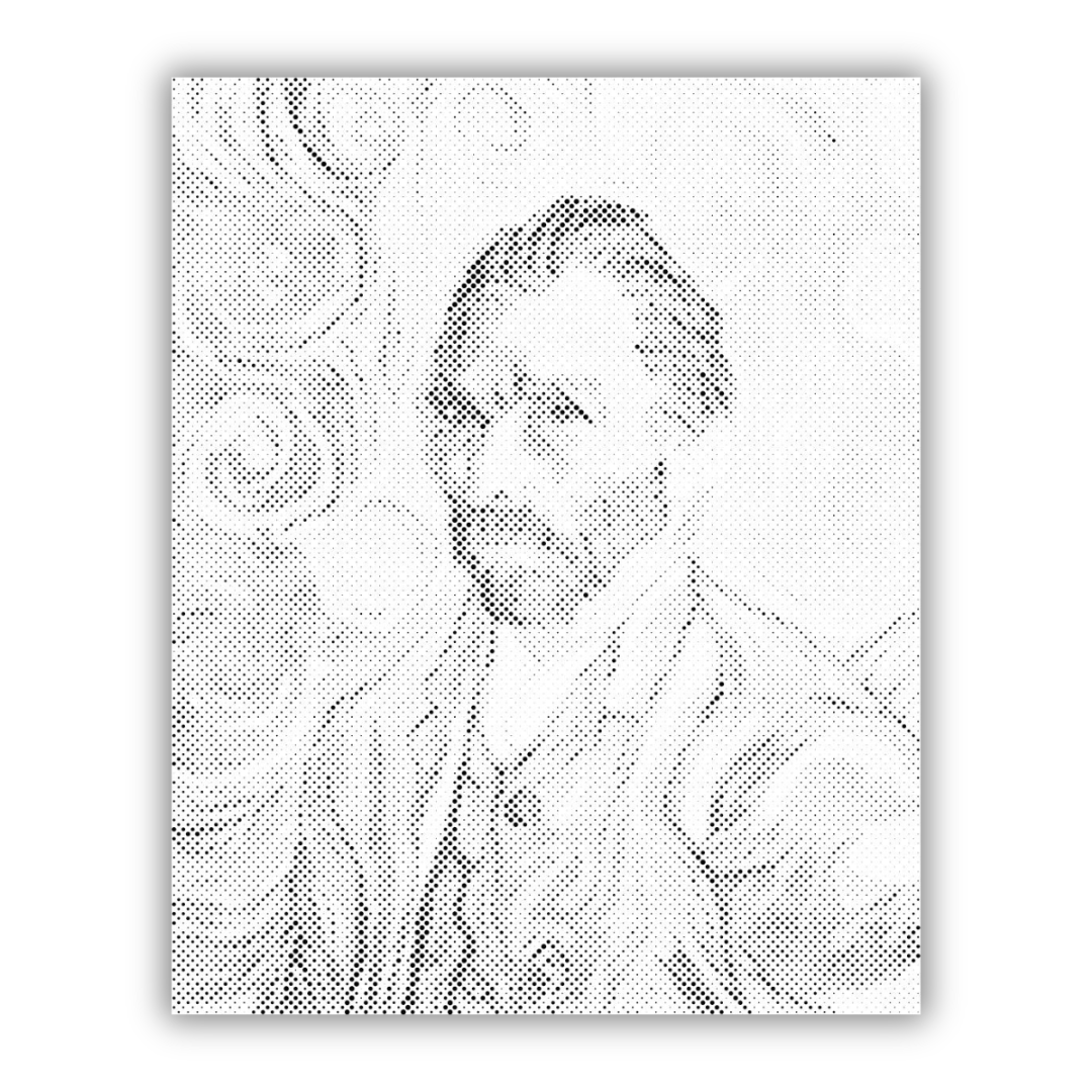 Vincent van Gogh Self Portrait | Dot Painting Kit som færdigt mal med prikker motiv
