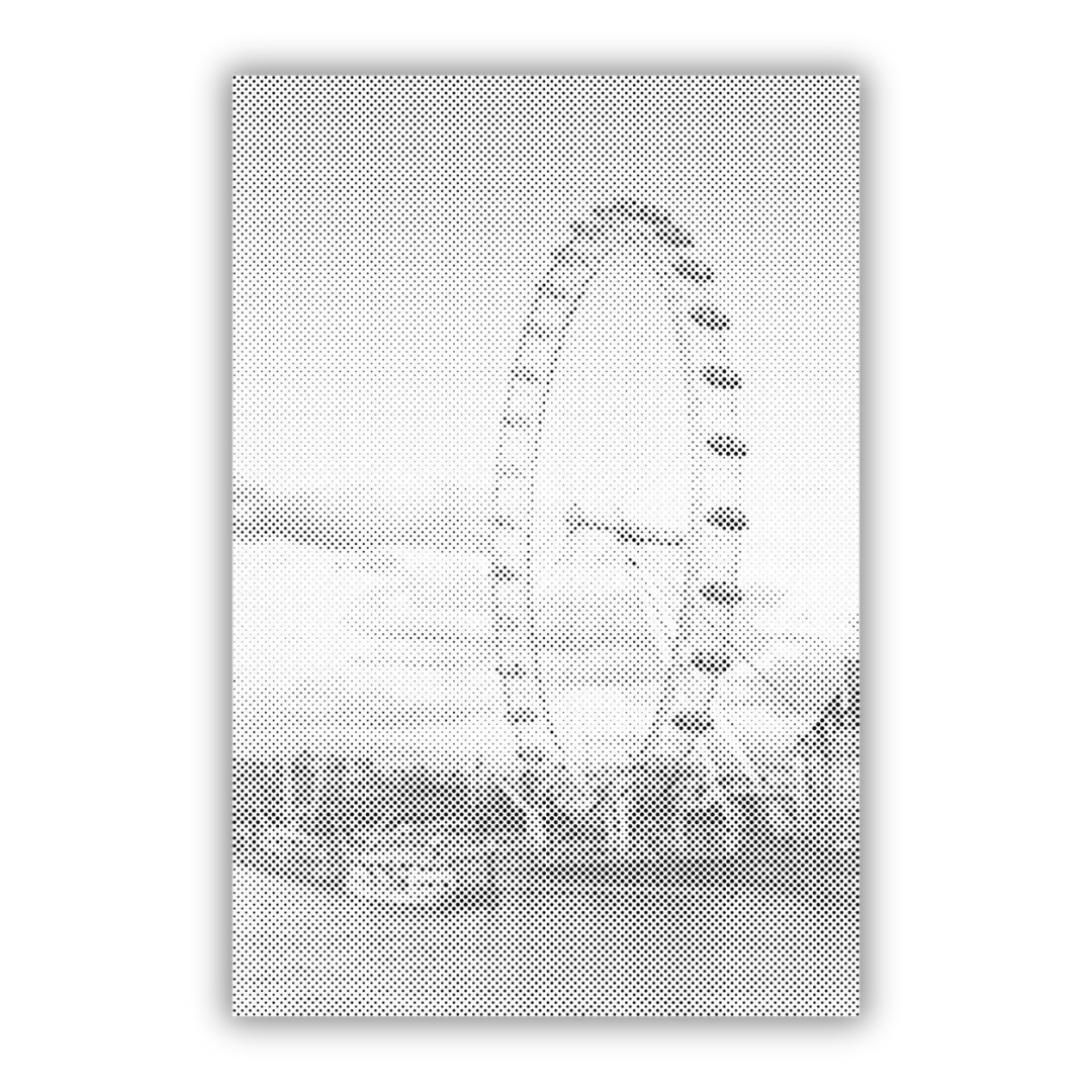London Eye | Dot Painting Kit som færdigt mal med prikker motiv