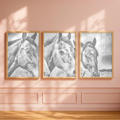 Hestevenner triptykon | Mal Med Prikker